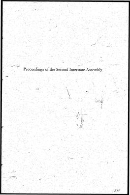 Proceedings of the Seeond Interstate. Assembiy .29^