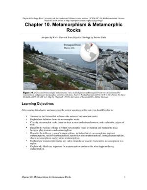Chapter 10. Metamorphism & Metamorphic Rocks