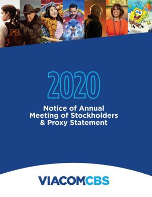 Notice of Annual Meeting of Stockholders & Proxy Statement