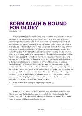 Born Again & Bound for Glory