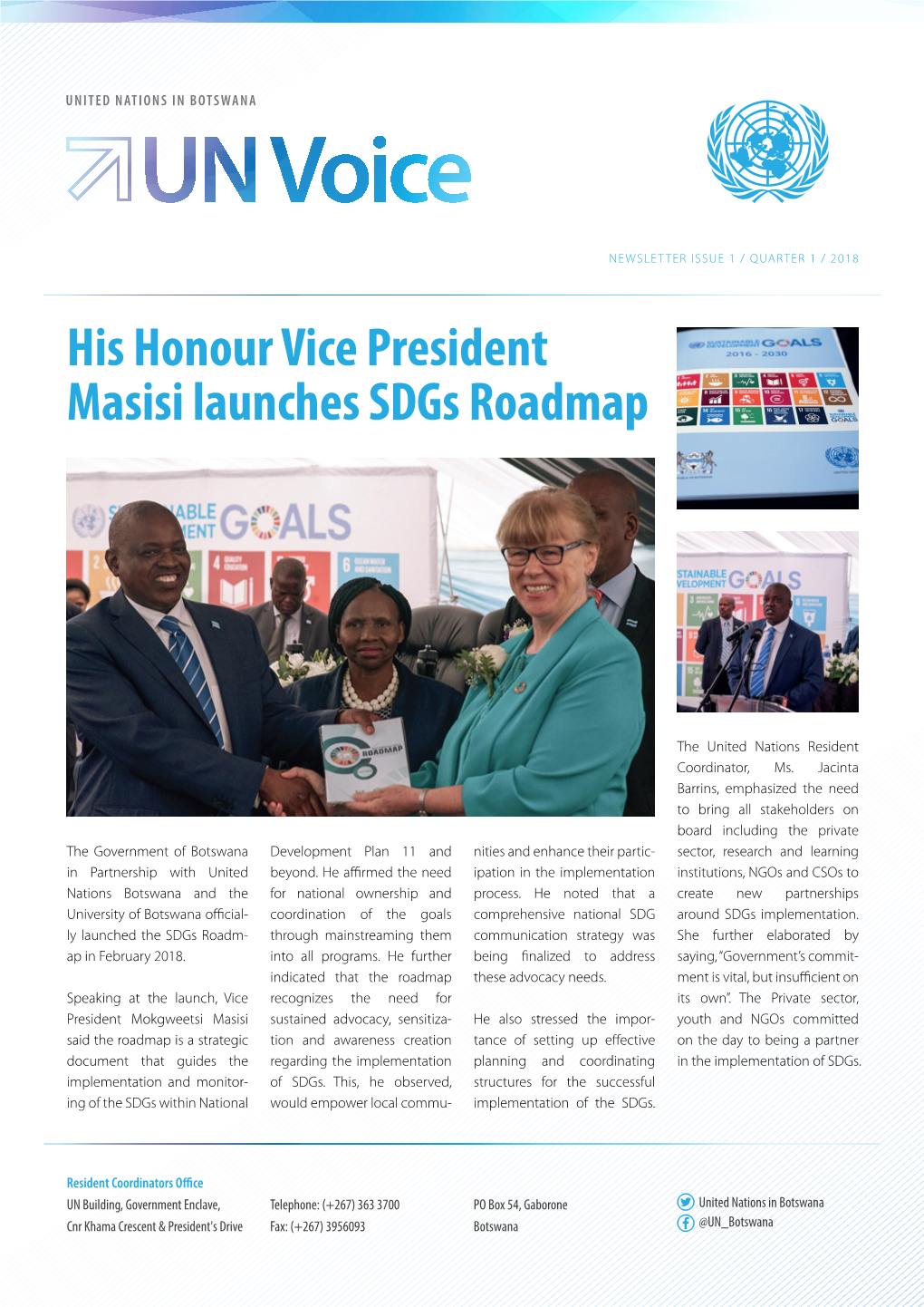 His Honour Vice President Masisi Launches Sdgs Roadmap