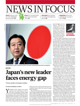 Japan's New Leader Faces Energy