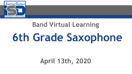 6Th Grade Saxophone