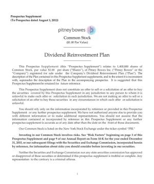 Dividend Reinvestment Plan Prospectus