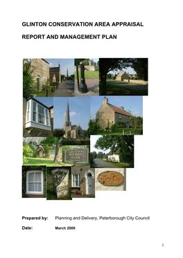 Glinton Conservation Area Appraisal Report and Management Plan