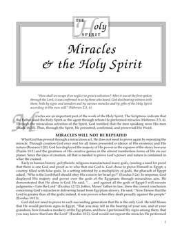 Miracles & the Holy Spirit