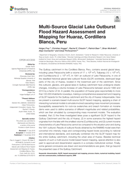 Multi-Source Glacial Lake Outburst Flood Hazard Assessment and Mapping for Huaraz, Cordillera Blanca, Peru