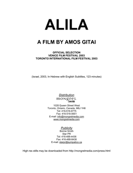 A Film by Amos Gitai