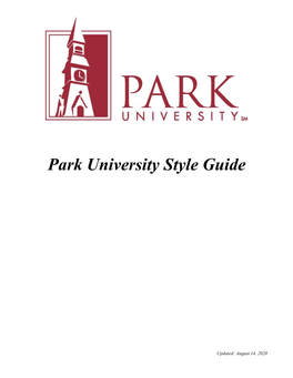 Park University Style Guide