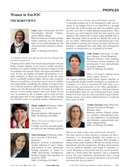 Women in Eurjoc (Eur. J. Org. Chem. 2021/2011)