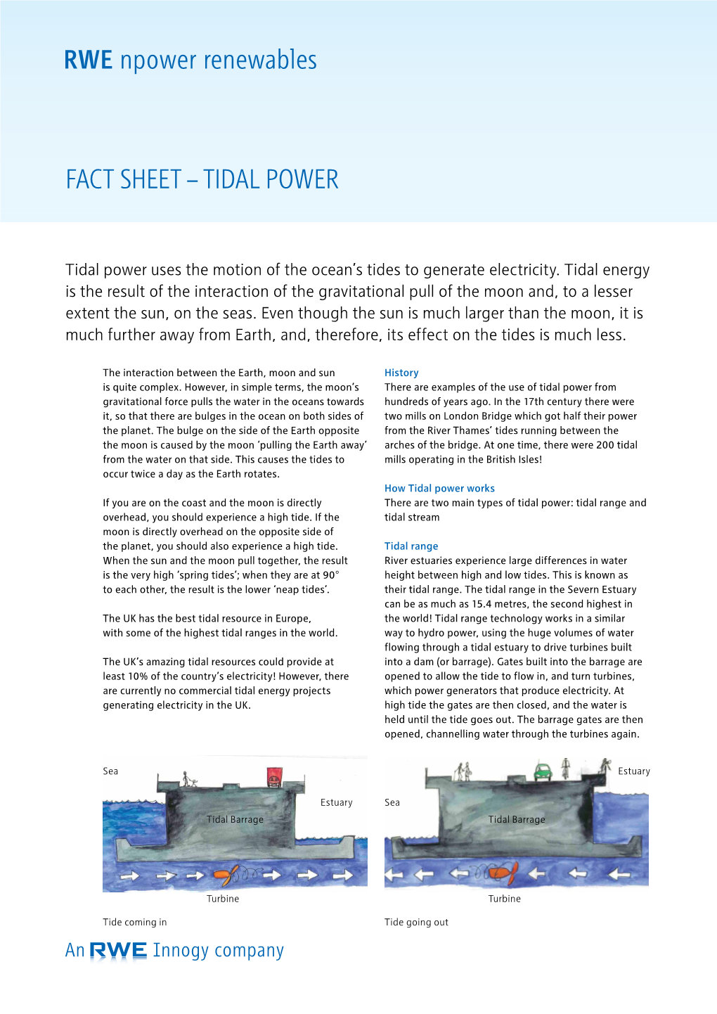 Fact Sheet – Tidal Power