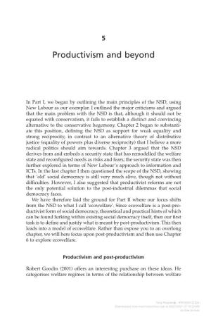 Productivism and Beyond
