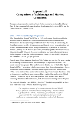 Appendix II Comparison of Golden Age and Market Capitalism