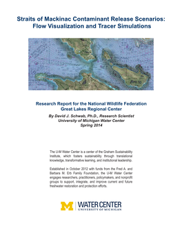 Straits of Mackinac Contaminant Release Scenarios: Flow Visualization and Tracer Simulations