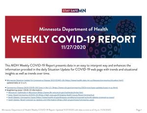 MDH Weekly COVID-19 Report 11/27/2020