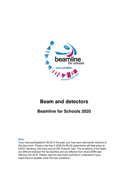 Beam and Detectors