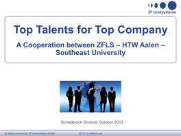 Cooperation HTW Aalen and ZF Lenksysteme