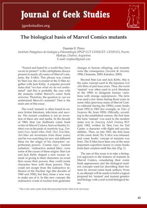 The Biological Basis of Marvel Comics Mutants