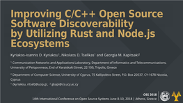 Improving C/C++ Open Source Software Discoverability by Utilizing Rust and Node.Js Ecosystems