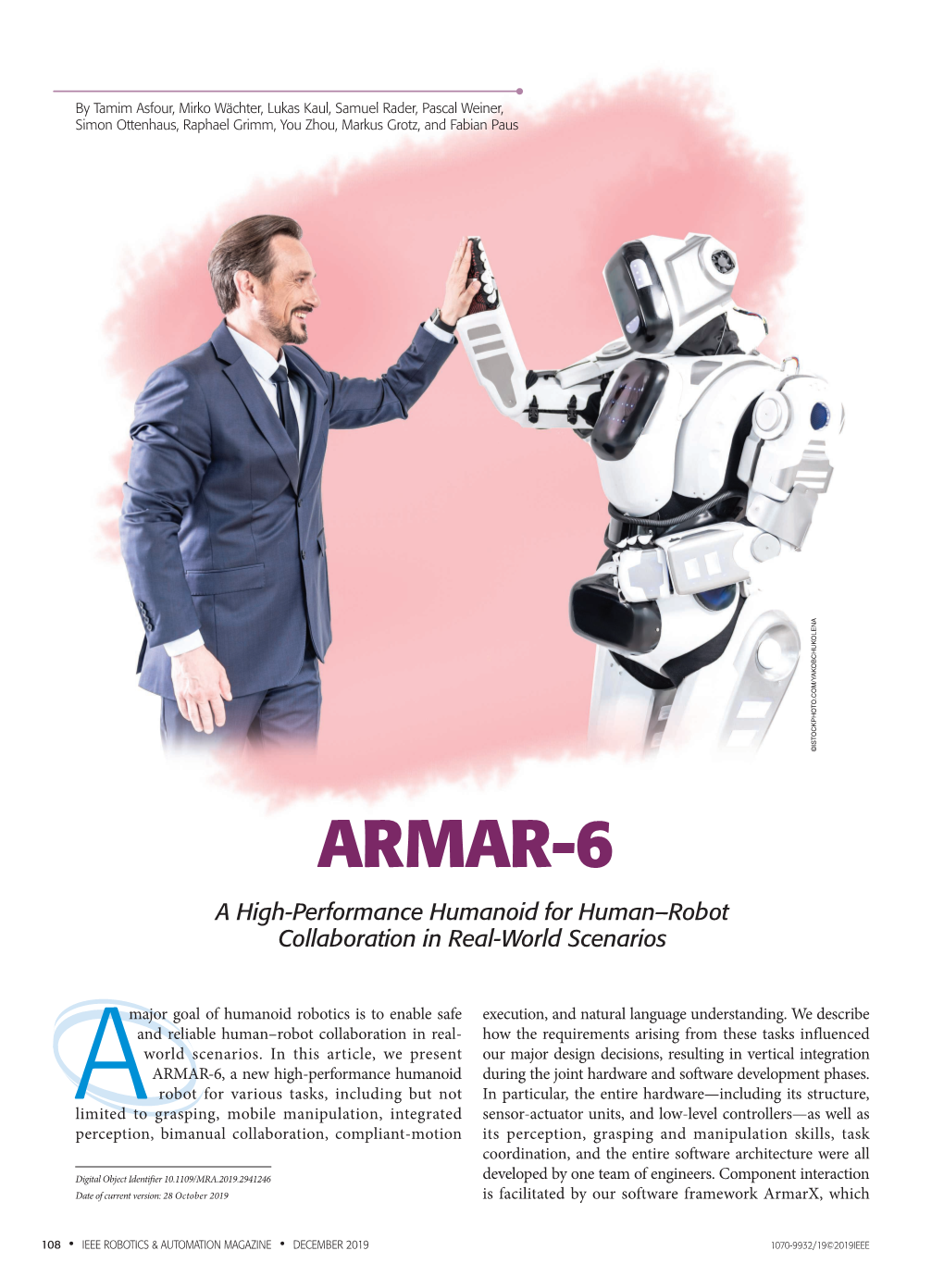 ARMAR-6: a High-Performance Humanoid for Human-Robot Collaboration in Real-World Scenarios