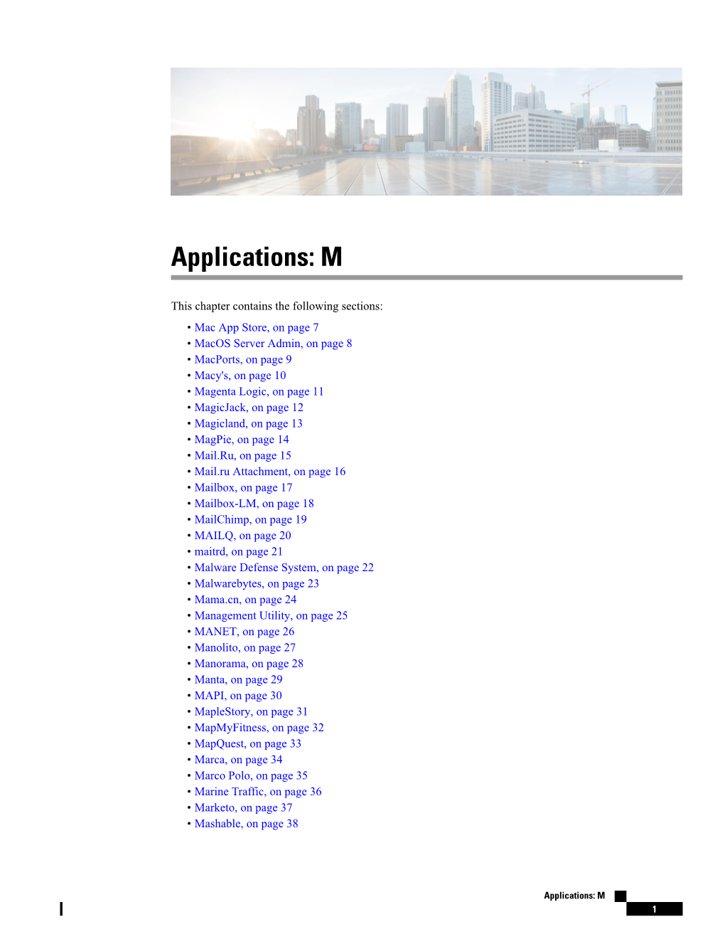 Applications: M