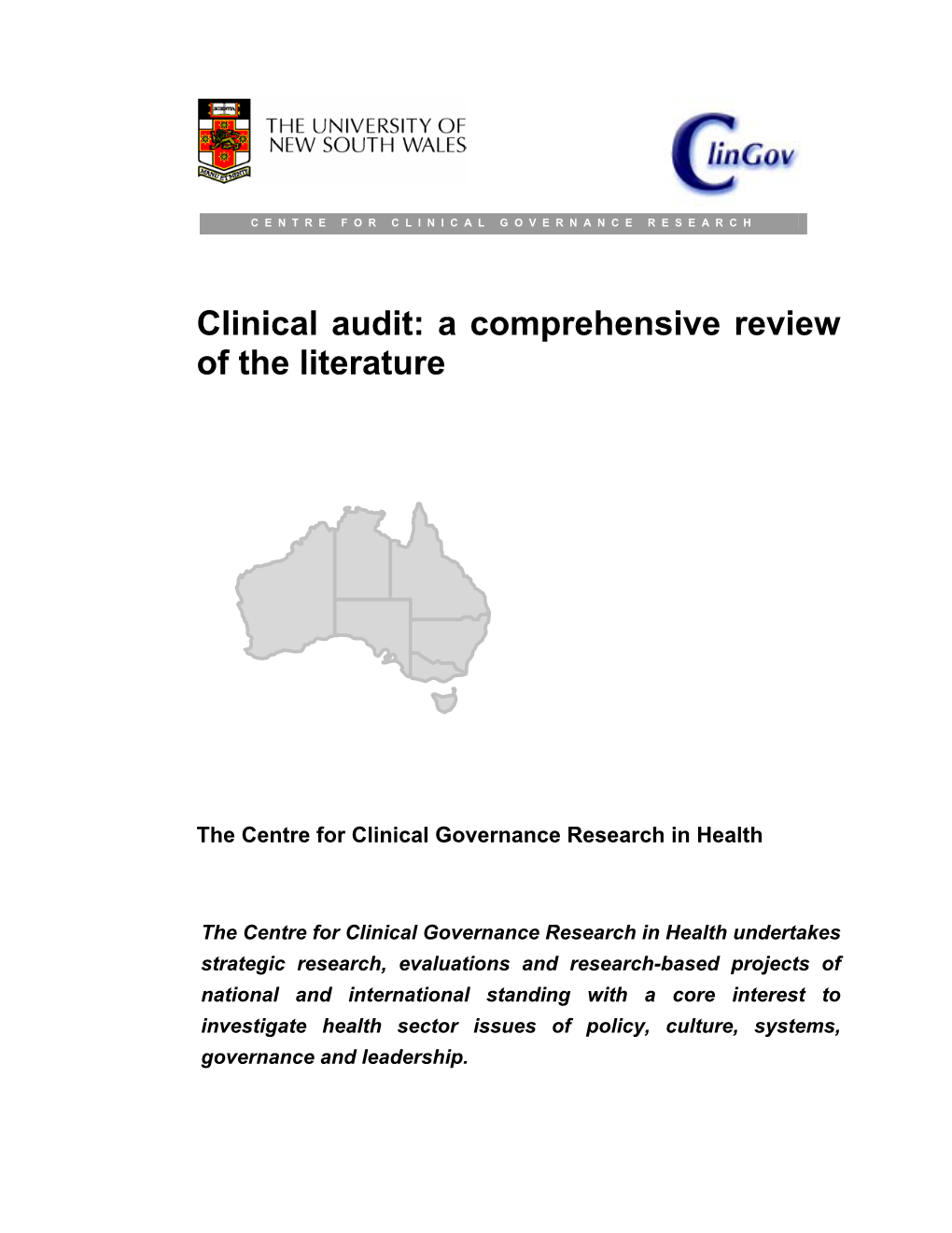 Clinical Audit: a Comprehensive Review of the Literature