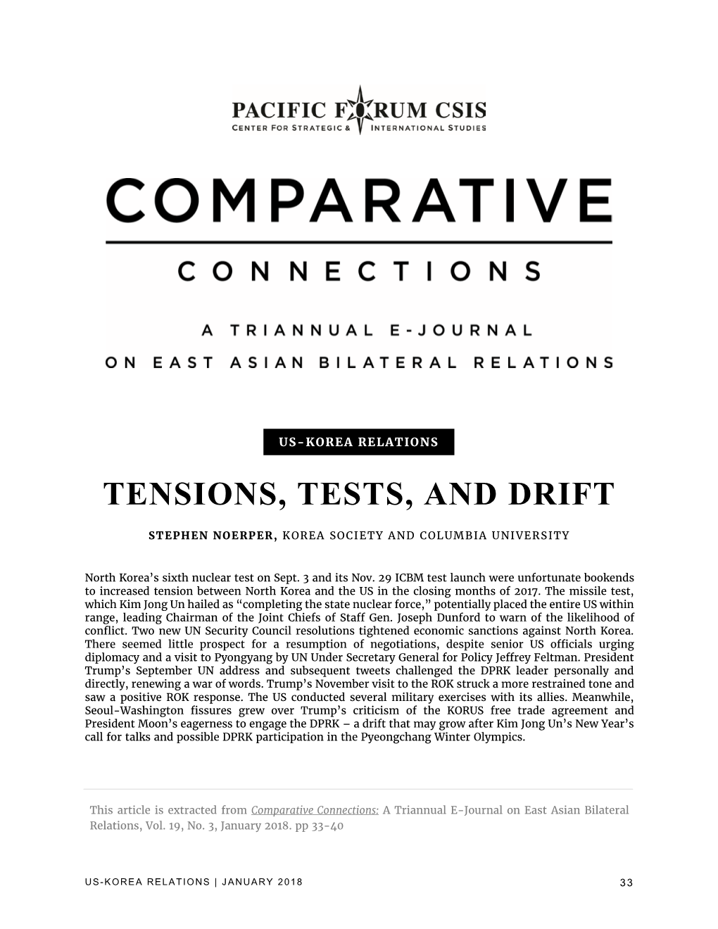 Tensions, Tests, and Drift