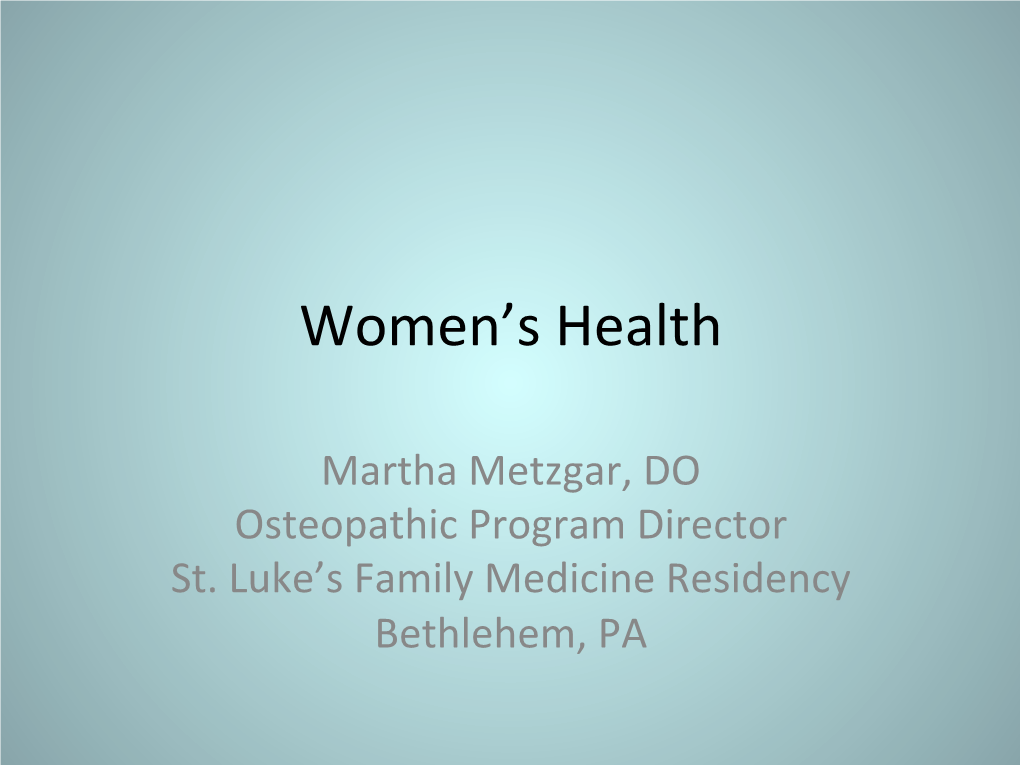 Women's Health