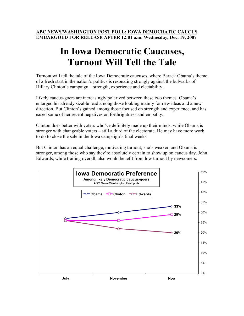 In Iowa Democratic Caucuses, Turnout Will Tell the Tale