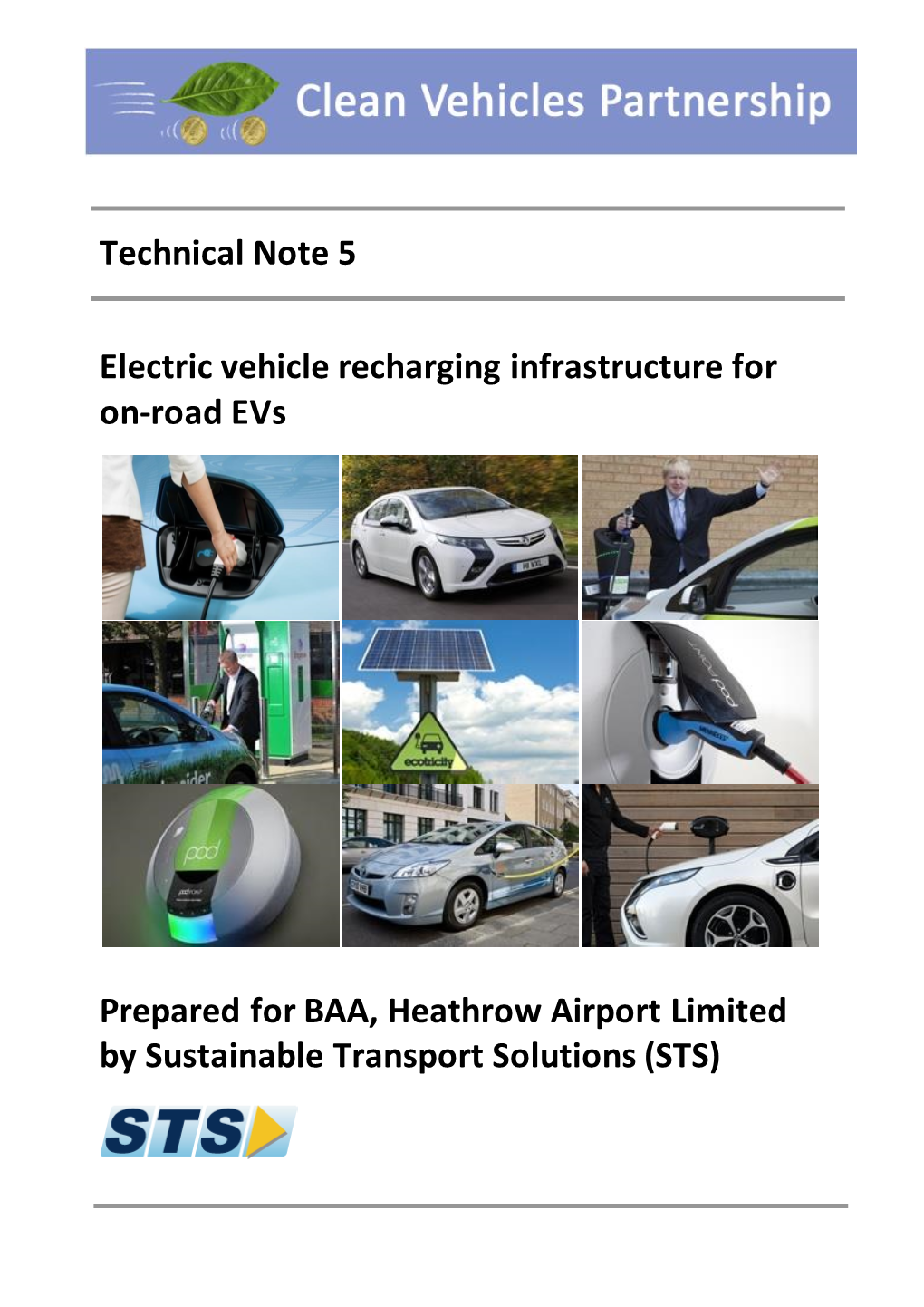 Technical Note 5 Electric Vehicle Recharging Infrastructure for On