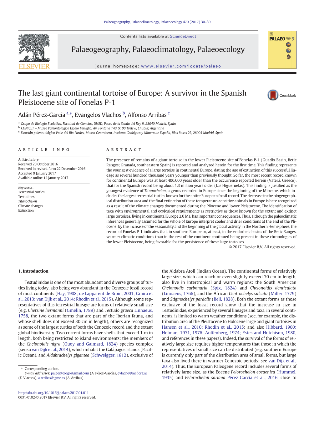 The Last Giant Continental Tortoise of Europe: a Survivor in the Spanish Pleistocene Site of Fonelas P-1