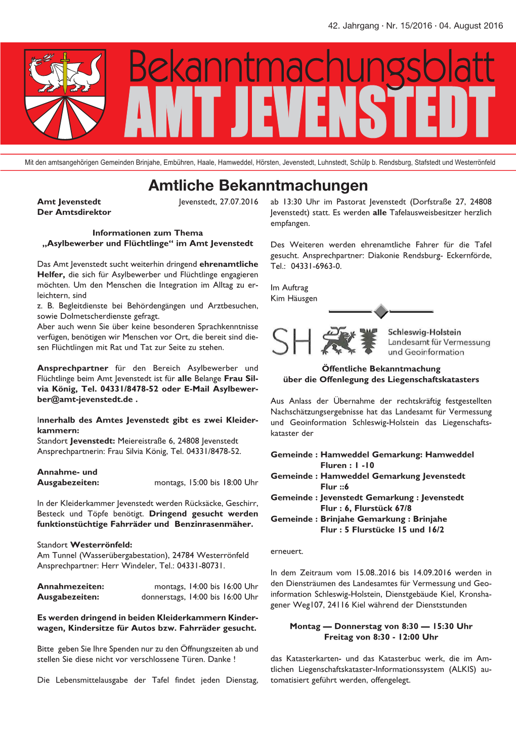 Jevenstedt Rockt“ Freitag, Den 19