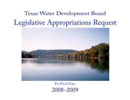 Legislative Appropriations Request