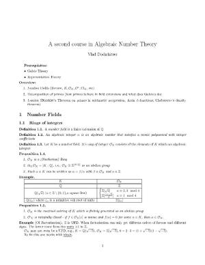 A Second Course in Algebraic Number Theory