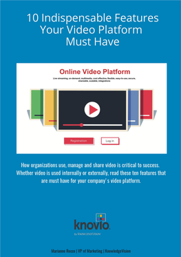 Ten Video Platform Features You Must Have