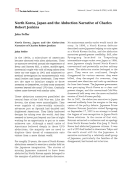 North Korea, Japan and the Abduction Narrative of Charles Robert Jenkins