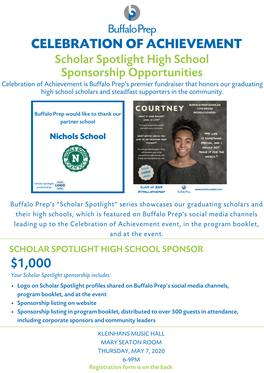 Scholar Spotlight Sponsorship Opportunities