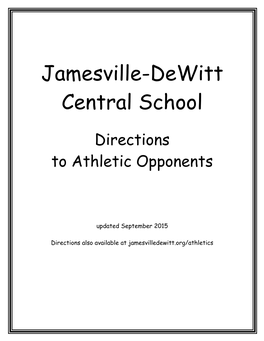 Directions to Athletic Opponents