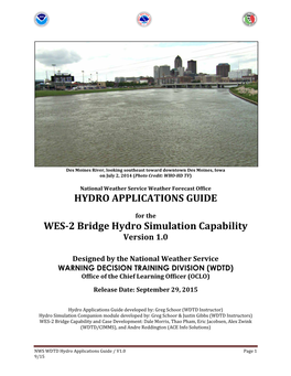 HYDRO APPLICATIONS GUIDE WES-2 Bridge Hydro Simulation