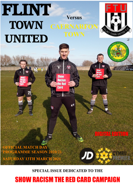 Town United FC Are Once Again Delighted to Dedicate One of Our Games to Help Promote This Issue, and Play Our Small Part in Encouraging Awareness About the Situation