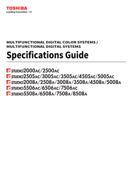 Specifications Guide