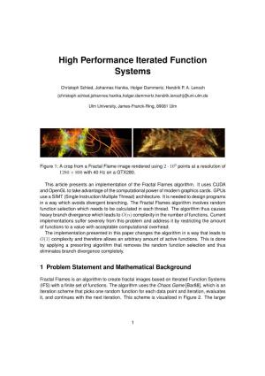 High Performance Iterated Function Systems
