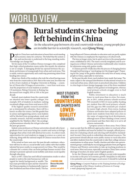 Rural Students Are Being Left Behind in China
