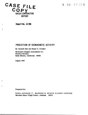 Ractor Report Prediction of Geomagnetic Activity
