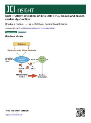 Dual Pparα/Γ Activation Inhibits SIRT1-Pgc1α Axis and Causes Cardiac Dysfunction