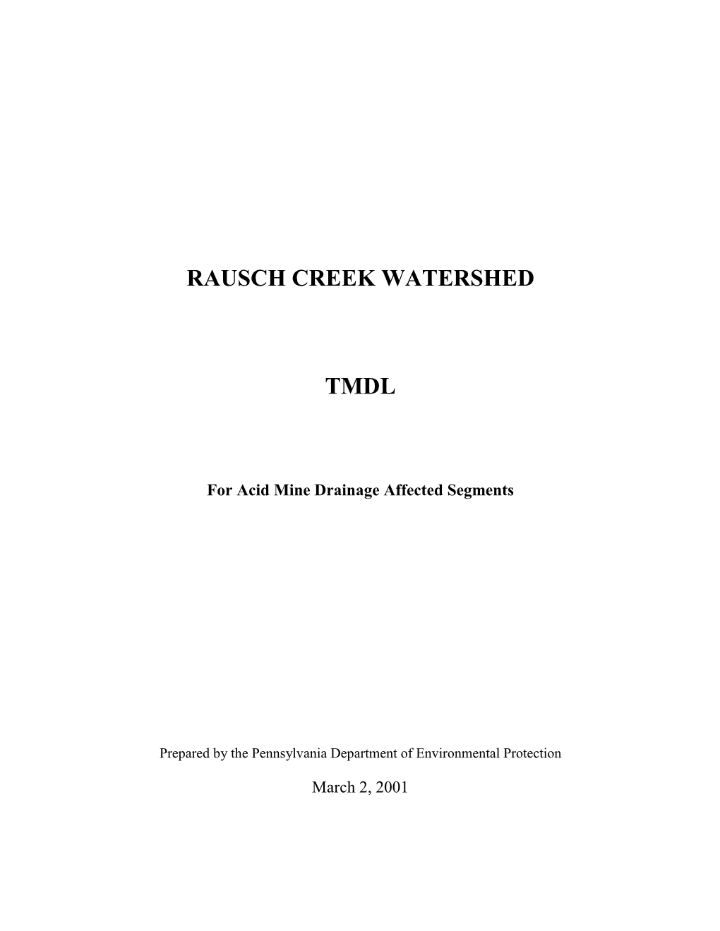 Rausch Creek Watershed