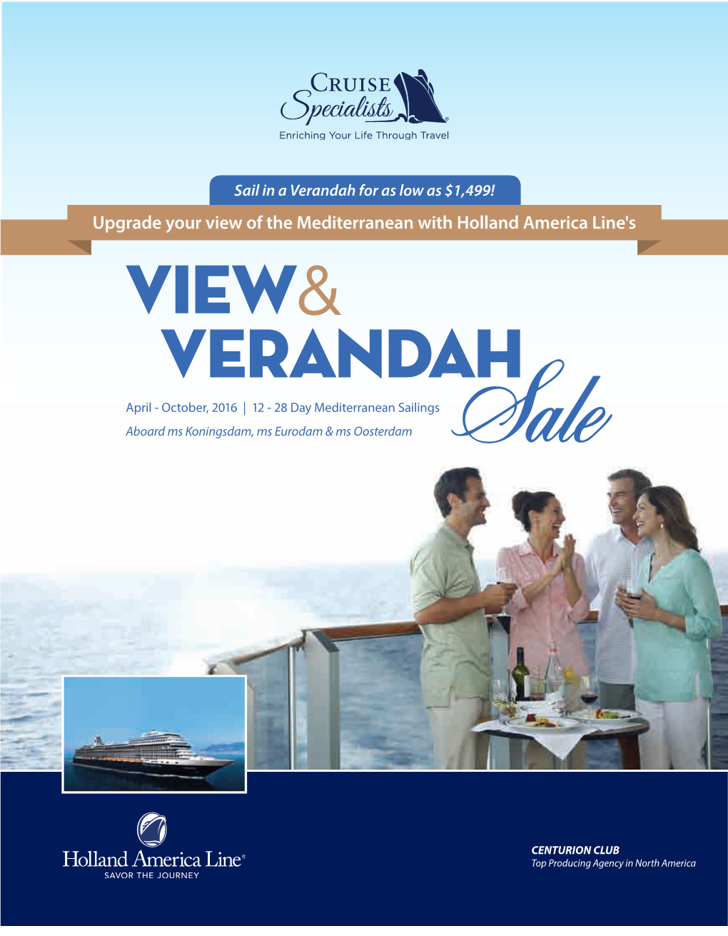 Upgrade Your View of the Mediterranean with Holland America Line's