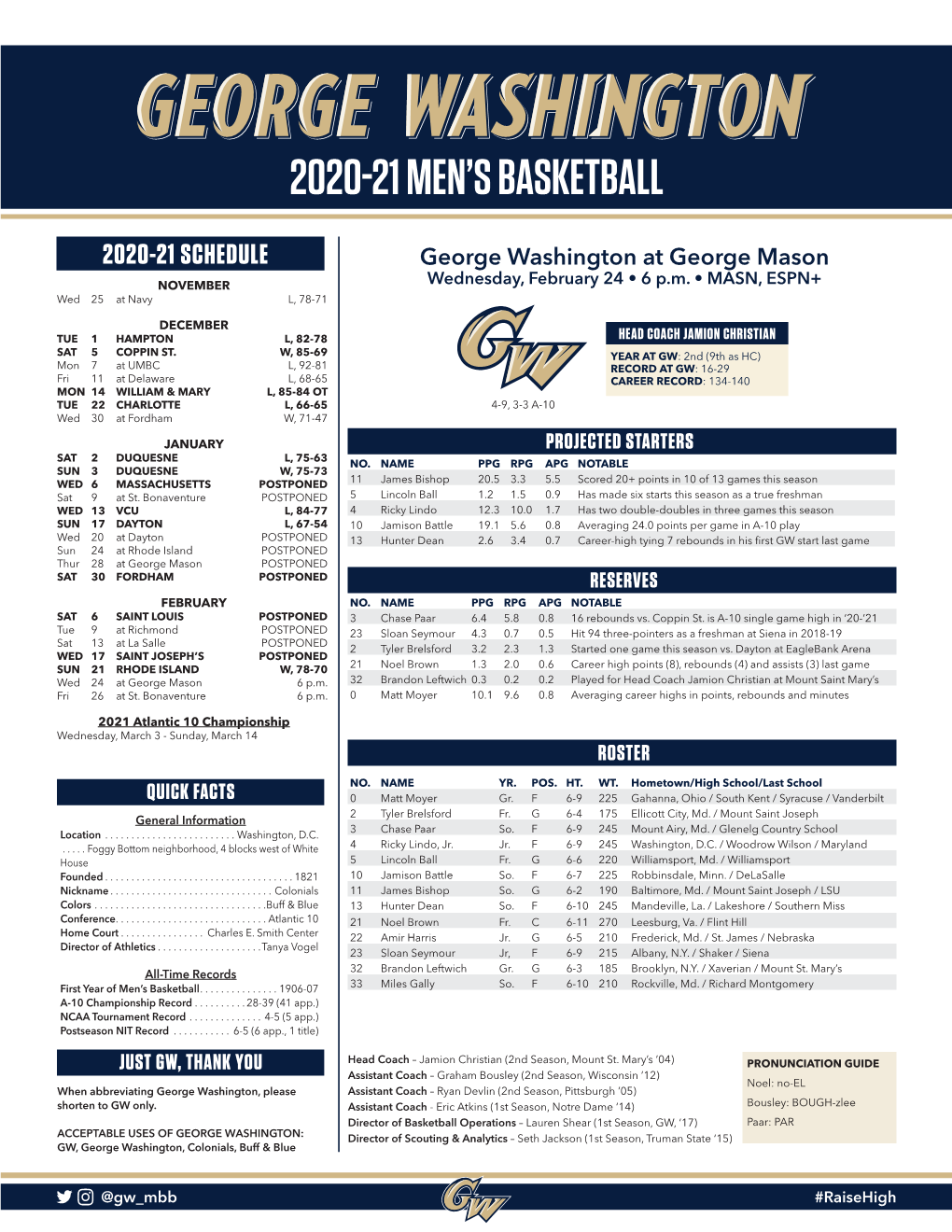 2020-21 Men's Basketball