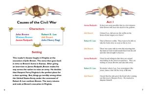 Causes of the Civil War Characters John Brown Robert E. Lee Watson