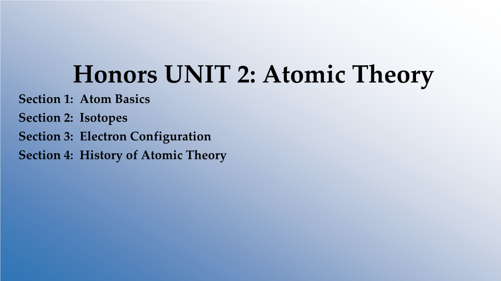 Atomic Mass Unit)